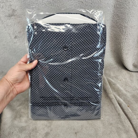 Construct Shirt Mens XXXL Black Micro Print Long Sleeve Button Up *NWT* - Picture 7 of 9